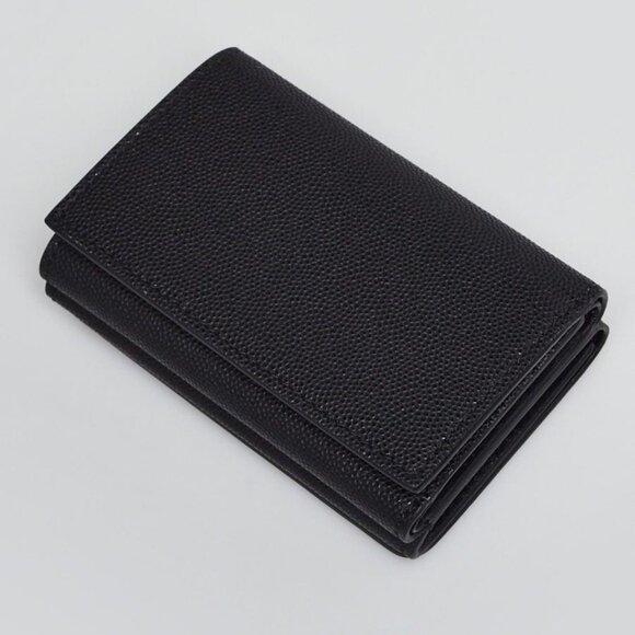 Burberry Black Grained Leather TB Compact Lark Wallet - Picture 2 of 9